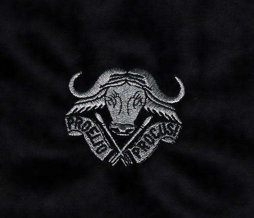 32 Battalion blazer badge, Lurex wire,