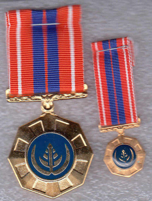 Full  and Miniature Pro Patria Medal Raised Epoxy