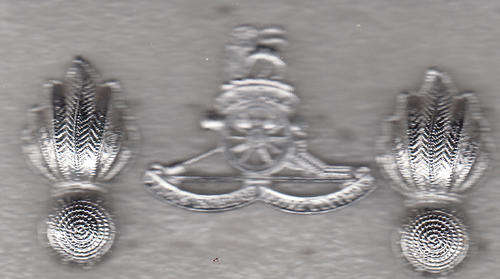S.A. FIELD ARTILLERY CAP AND COLLAR BADGES ALL PINS