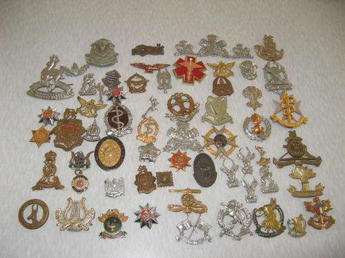JOB LOT BADGES  brass NO pins  46