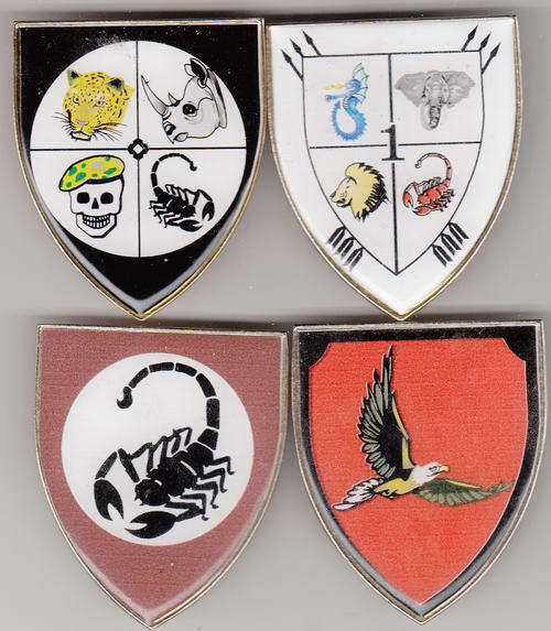 32 BATTALION COMERATIVE COMPANY SHOULDER FLASHES ALL PINS