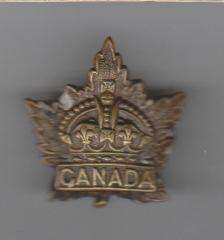 BOER WAR ROYAL CANADIAN REM  PITH HELMET BADGE