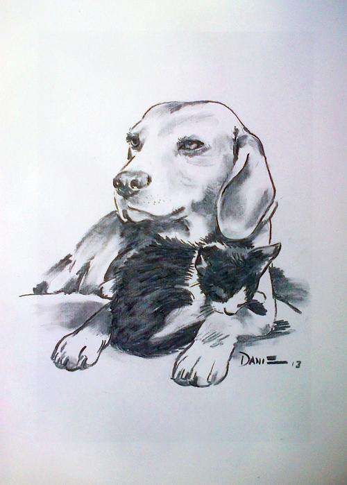 Love, original charcoal drawing by Danie cronje, unframed