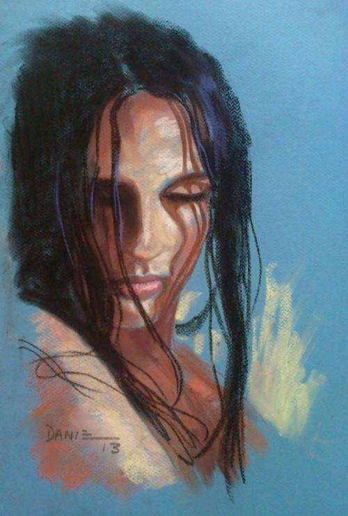 Sensual, pastel artwork by Danie Cronje, unframed
