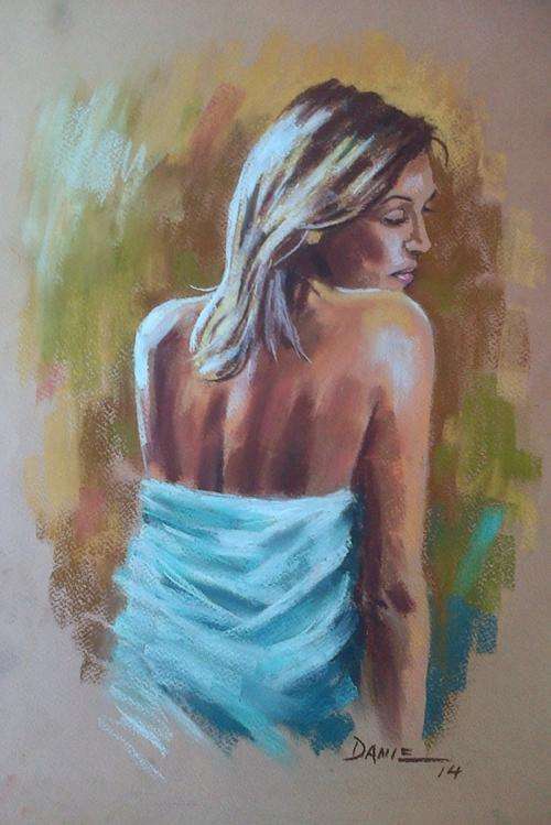 Thoughts,  pastel artwork by Danie Cronje, unframed