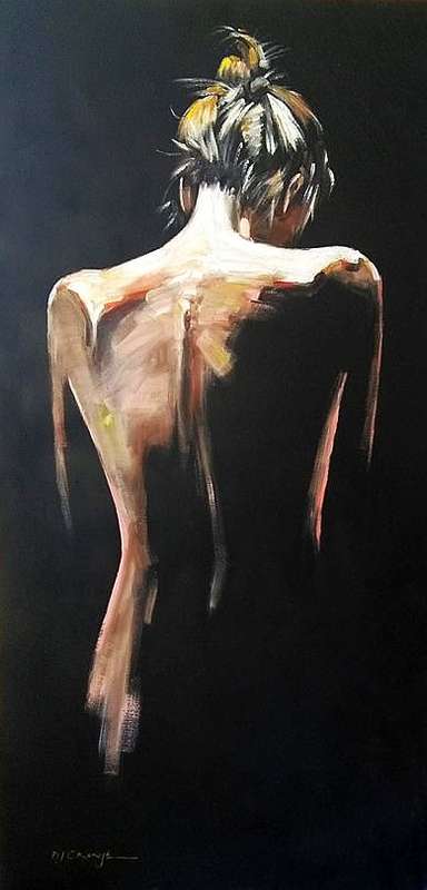 Hidden Nude, oil painting by Danie Cronje, blocked canvas, ready to hang