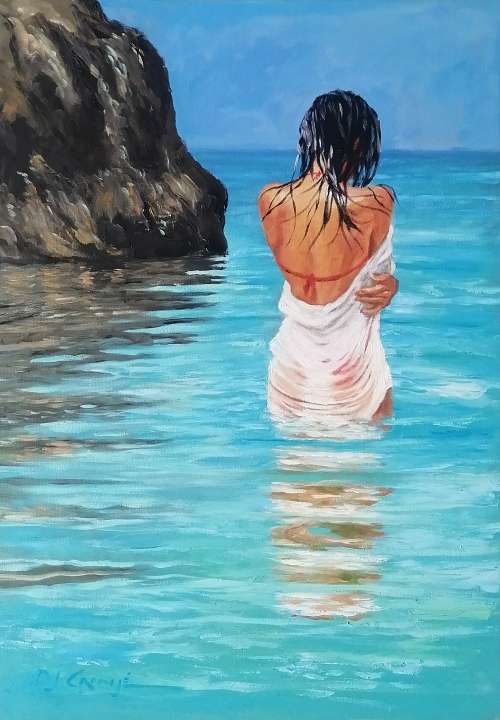 Reflections, oil painting by Danie Cronje, ready to hang