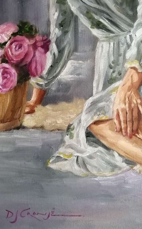 My Time, oil painting by Danie Cronje on canvas roll, unframed