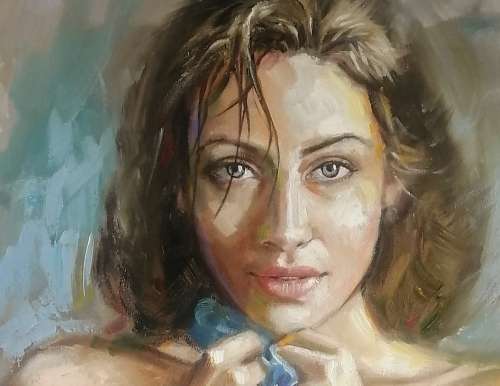 Bathroom,  oil painting by Danie Cronje, framed