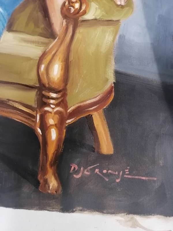 Leisure, oil painting by Danie Cronje on canvas roll, unframed