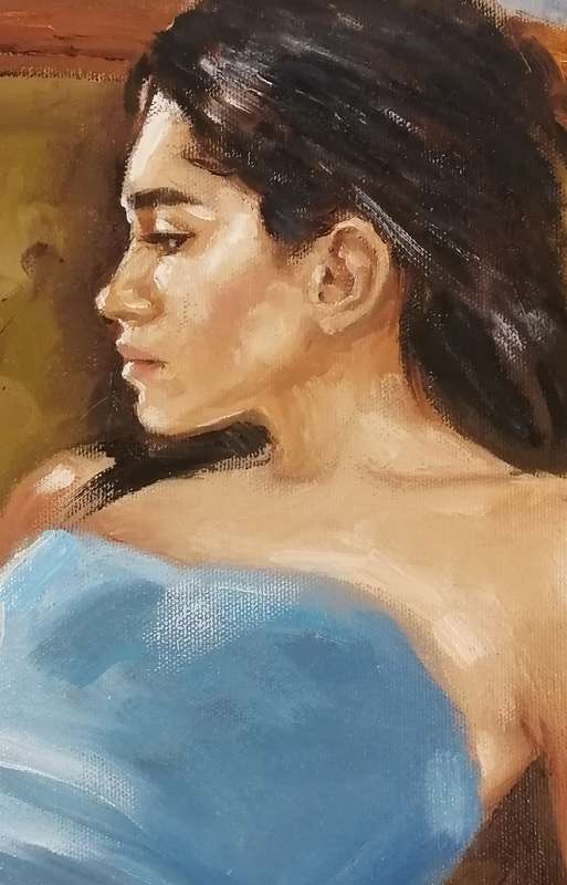 Leisure, oil painting by Danie Cronje on canvas roll, unframed
