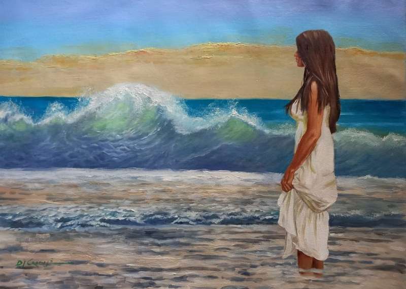 Early Morning, oil painting by Danie Cronje on canvas roll, unframed