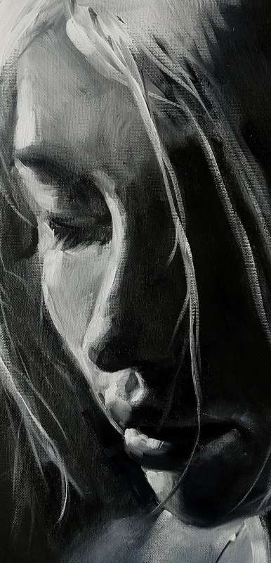 Privacy, oil painting by Danie Cronje on canvas sheet, unframed