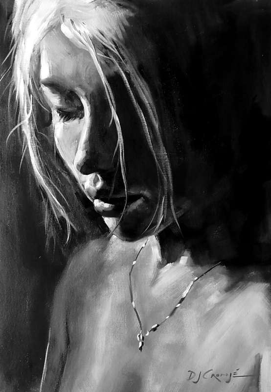 Privacy, oil painting by Danie Cronje on canvas sheet, unframed