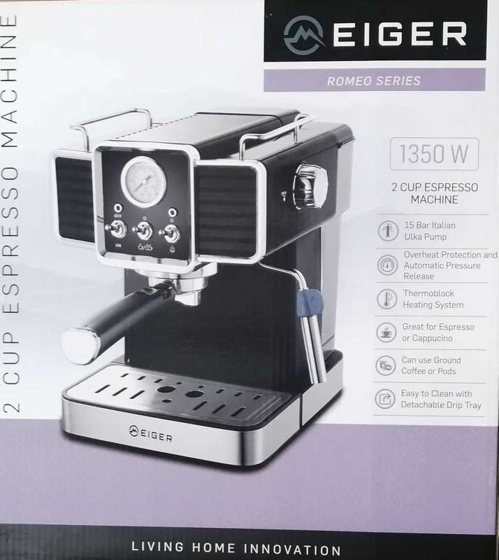Eiger Expresso coffee machine, like new, used only 5 times
