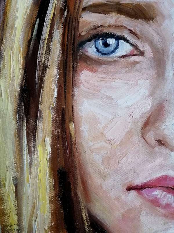 Portrait Study, oil painting by Danie Cronje on canvas linen, unframed