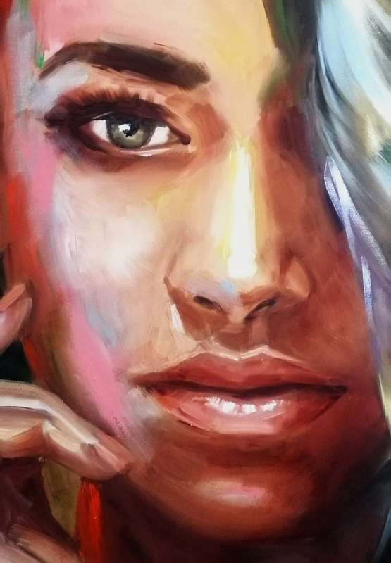 Strength, oil painting by Danie Cronje on canvas roll, unframed
