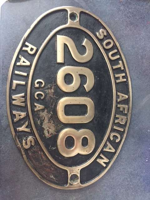 South African Railways Cab Plate 2608 Class GCA