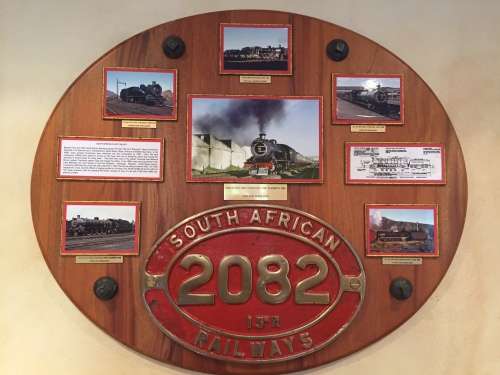 South African Railways Cab Plate Display Board