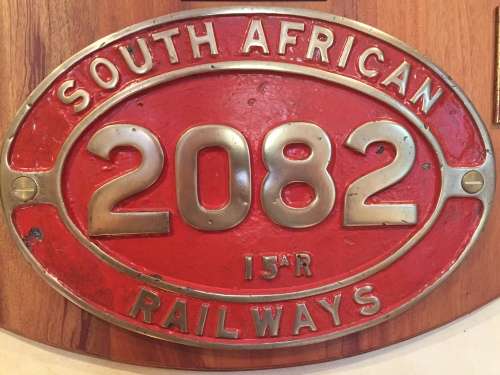 South African Railways Cab Plate Display Board