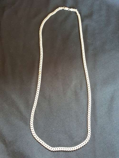 Extra Long, very heavy sterling silver chain