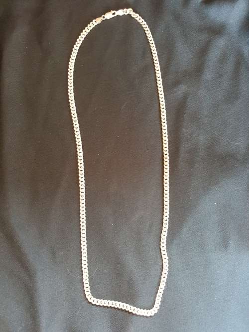 Extra Long, very heavy sterling silver chain