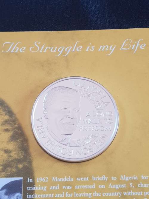 1ounce Sterling Silver commemorative Medal,Nobel Peace Prize,Nelson Mandela.