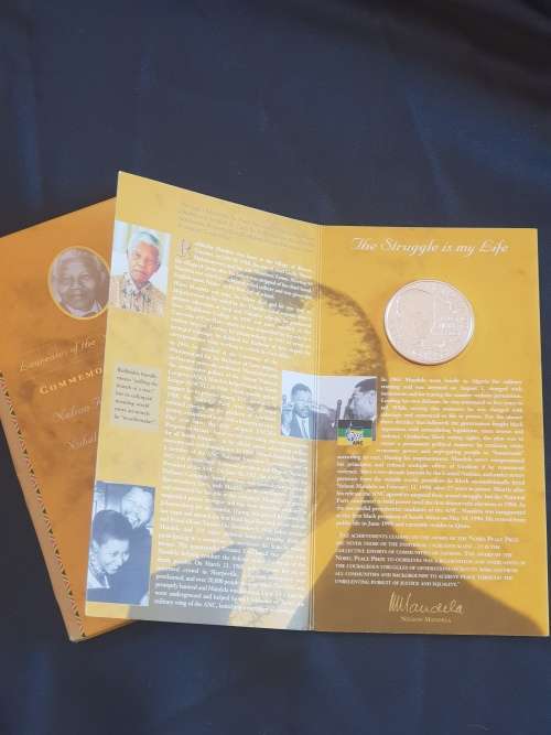 1ounce Sterling Silver commemorative Medal,Nobel Peace Prize,Nelson Mandela.
