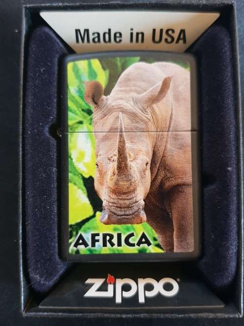 brand new 218 African Rhino Zippo lighter