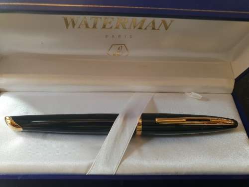 Original Waterman Carene black and gold ballpoint pen in Waterman box