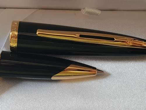 Original Waterman Carene black and gold ballpoint pen in Waterman box