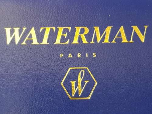 Original Waterman Carene black and gold ballpoint pen in Waterman box