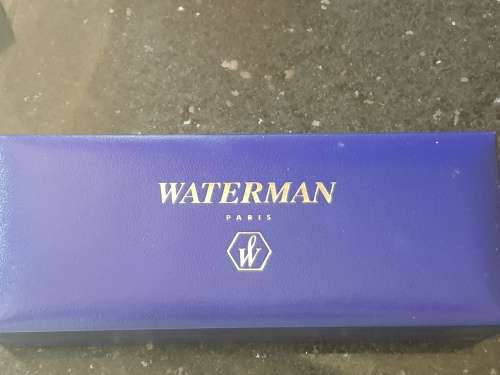 Original Waterman Carene black and gold ballpoint pen in Waterman box