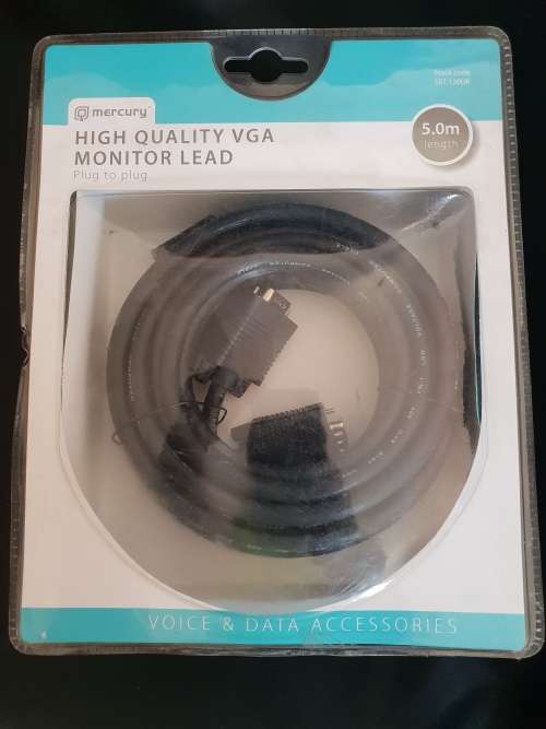 High Quality VGA monitor leads in 5 metres