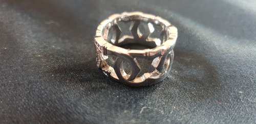 Chanel 9ct white gold and diamond Broad Band Ring