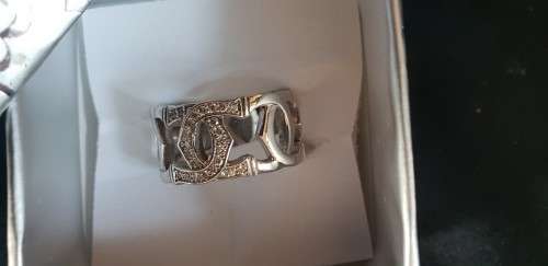 Chanel 9ct white gold and diamond Broad Band Ring