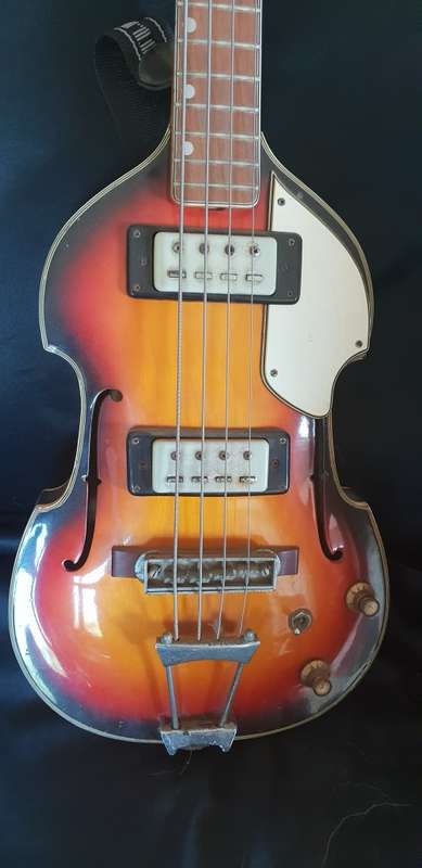 Vintage and rare Aria Diamond Violin bass guitar from the 1960`s