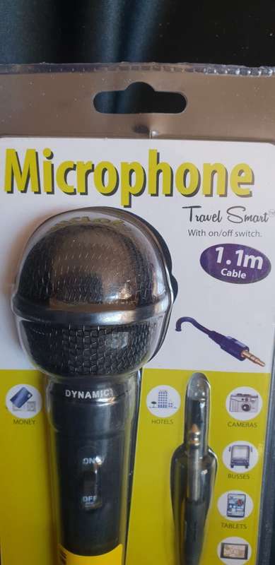 Microphone with on/off switch and 1.1 meter cable