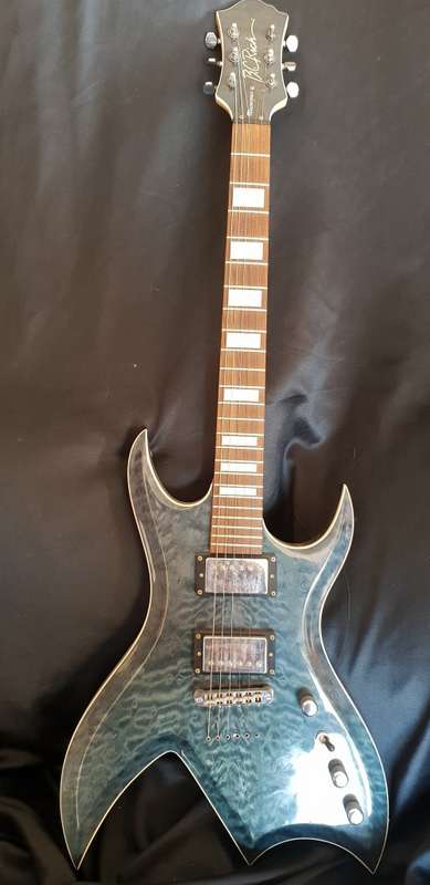 B.C Rich masterpiece blue flame top electric guitar