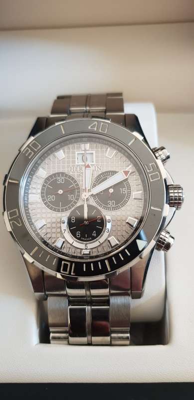 Michel Herbelin 200m  white face Newport Trophy men's watch