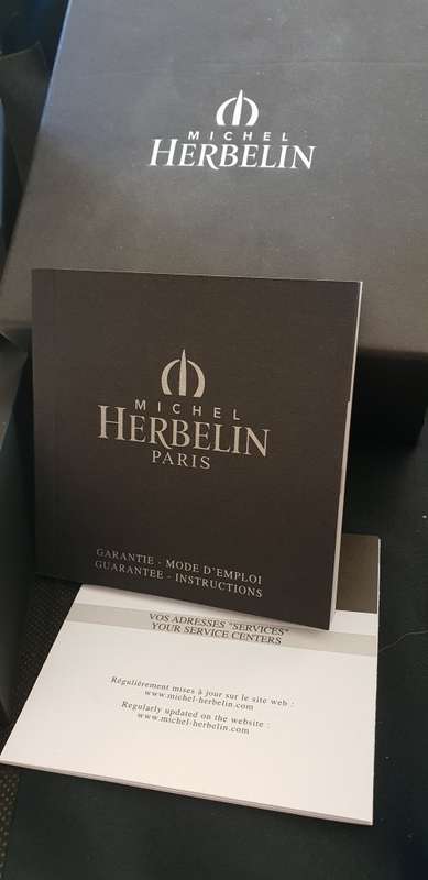 Michel Herbelin 200m  white face Newport Trophy men's watch