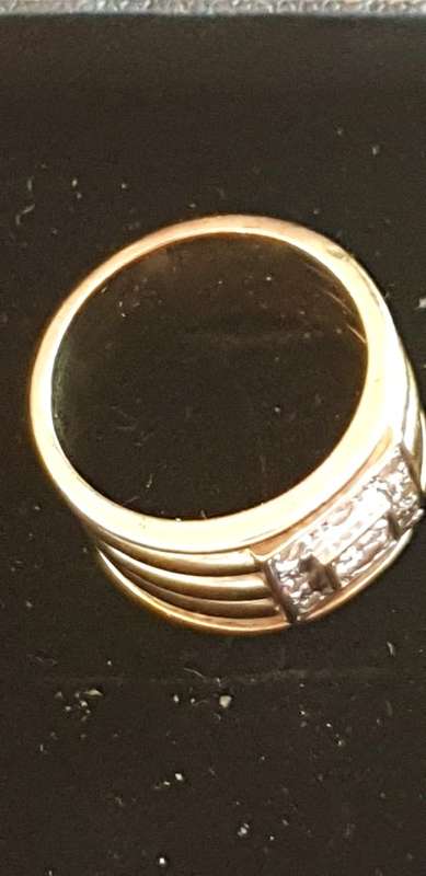 9CT Solid broad band ring