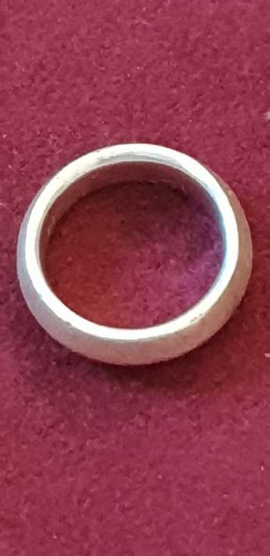 SOLID SILVER HEAVY GENTS WEDDING BAND RING