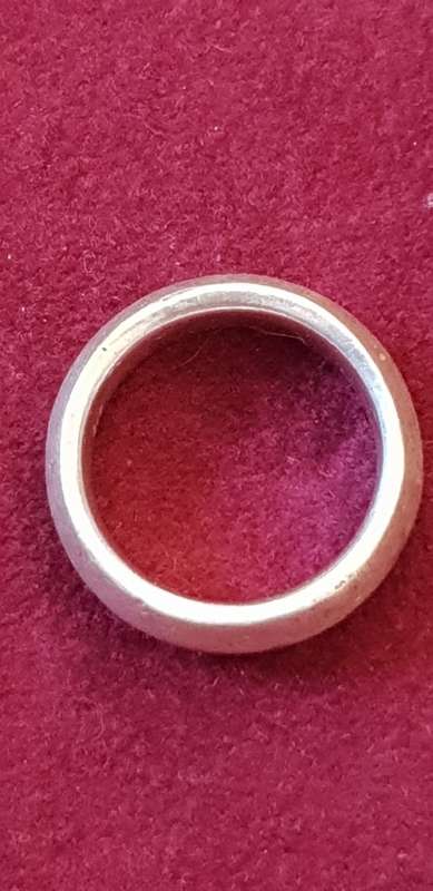 SOLID SILVER HEAVY GENTS WEDDING BAND RING