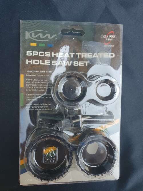 5 piece heat treated hole saw set