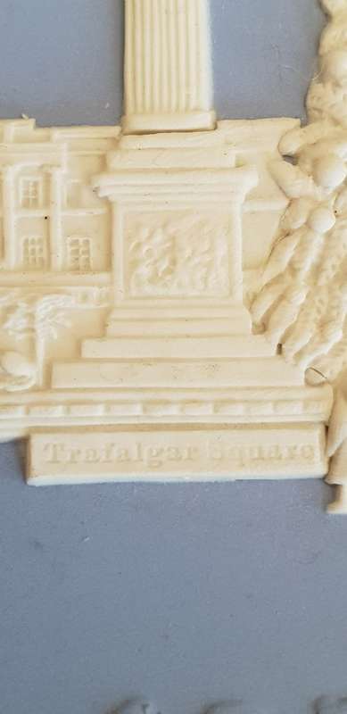 Wedgwood Blue and White Christmas Plate -Trafalgar Square-1970