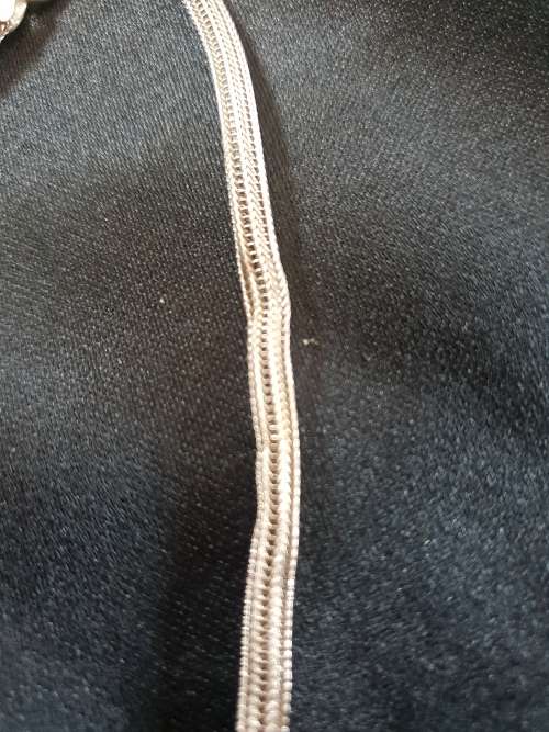 18ct genuine white gold Tubular woven necklace