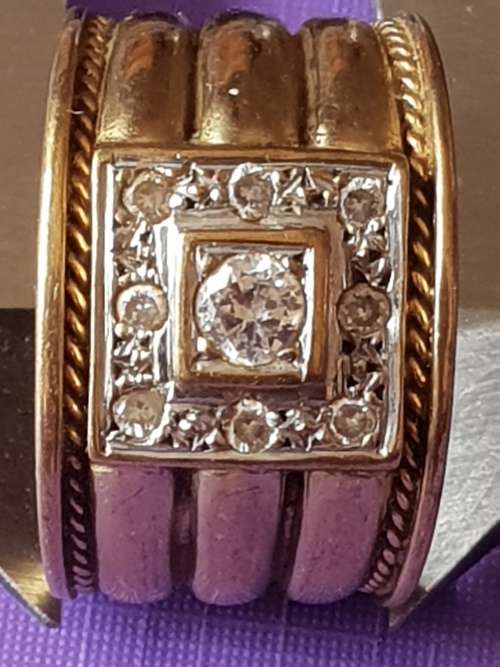 9CT Solid broad band ring