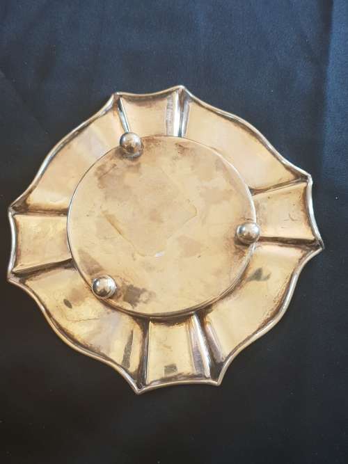 Mappin and Webb solid silver ashtray Birmingham +/- 1937