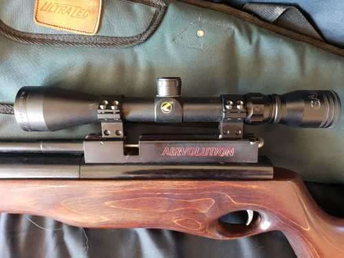 Airvolution Pellet Gun with scope and bag